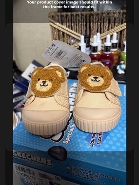 wonder nation Beige Kids Slip-On Sneakers with Bear Applique